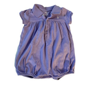 Baby Girl Ralph Lauren Romper 9M Purple Polo